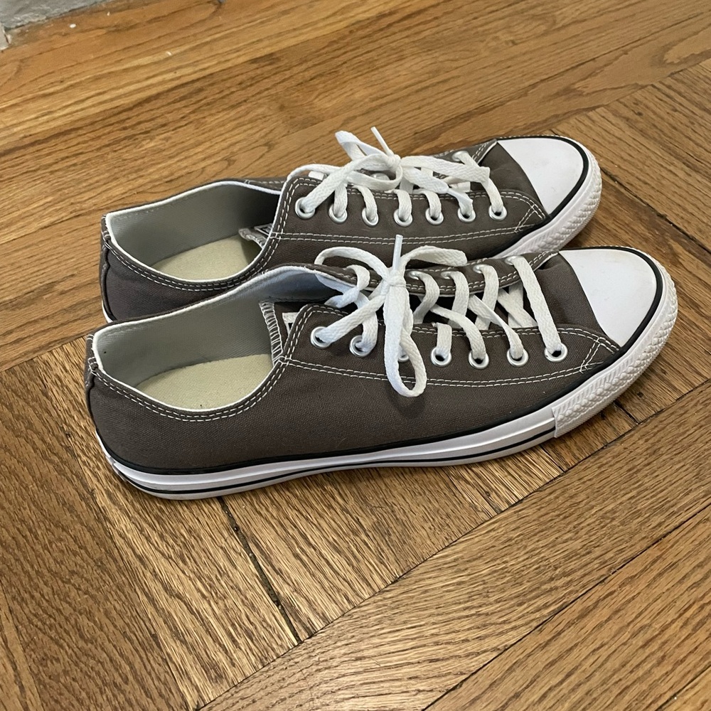 Converse Gray and White Low-Top Sneakers